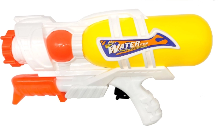 Große Wasserpistole mit Pumpe 27 cm, gelb - 1 Stück