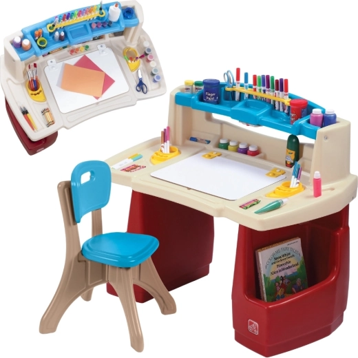 Kinder-Kreativtisch mit Stühlchen Deluxe Art Master von STEP2