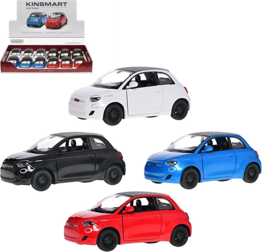 Kinsmart Metallauto-Modell Fiat 500e 1:28 mit Rückzugantrieb - 1 Stück