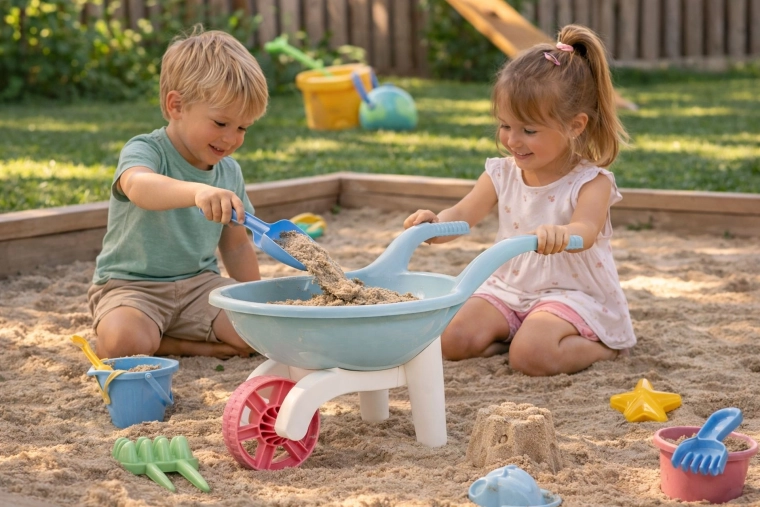 Spielspaß im Garten und im Sand