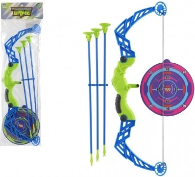 Bogen mit Saugnapfpfeilen und Zielscheibe 57 cm