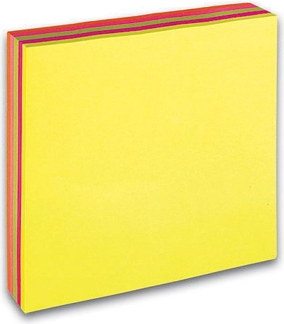 Haftnotizblock CONCORDE 76 × 76 mm, neon, 200 Blätter