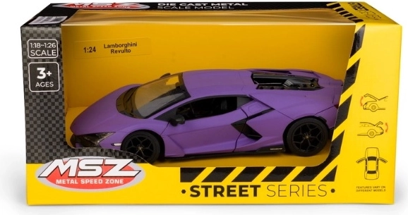 MSZ Lamborghini Revuelto violettes Metallmodellauto im Maßstab 1:24