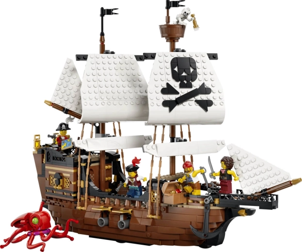 Großes Piratenschiff voller Details