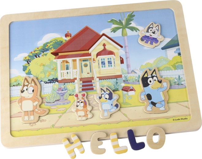 Bluey beidseitige Magnettafel – Buchstaben und Bilder