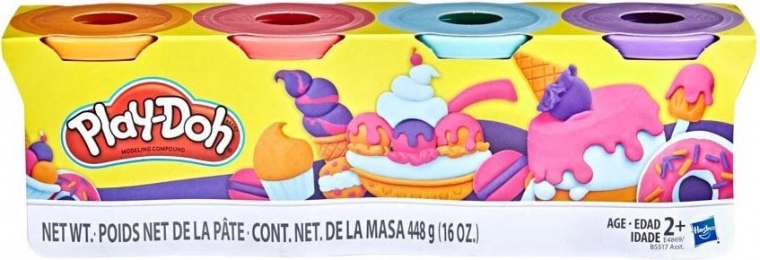 Play-Doh Knetmasse, 4-Becher-Set, 448 g – Sweet