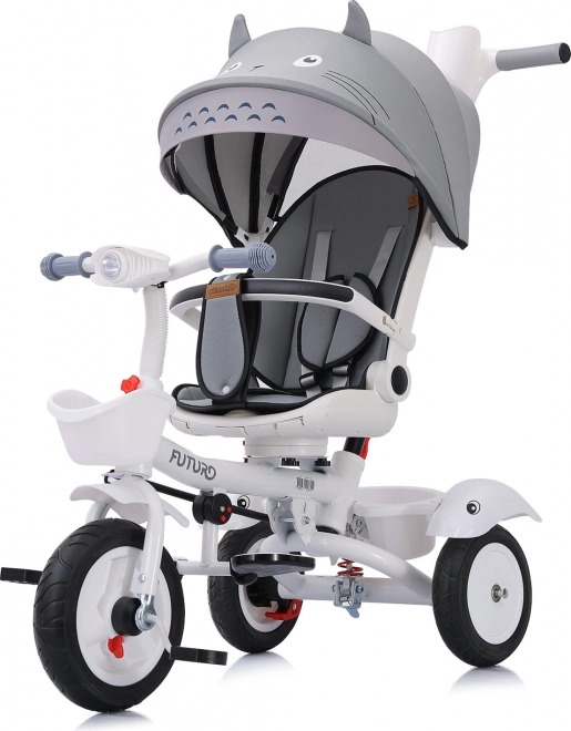 Kinder-Dreirad mit Dach Futuro 2-in-1 Grau