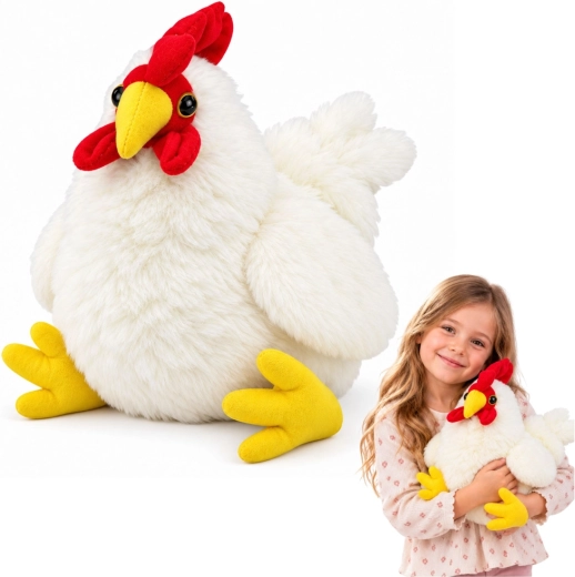 Kuscheliges Plüschhuhn zum Schmusen, 40 cm
