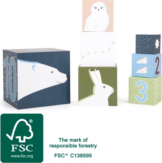 Stapelwürfel Arktis für Kinder