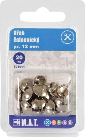 Polsternagel, vernickelt, 12 mm (20 Stk.)