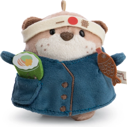 NICI MyMochi Otter Jiro 8 cm mit Sushi und Kochkostüm in Geschenkverpackung