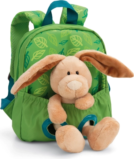 Kinder-Rucksack mit Plüschhäschen NICI, grün 26 × 21 cm