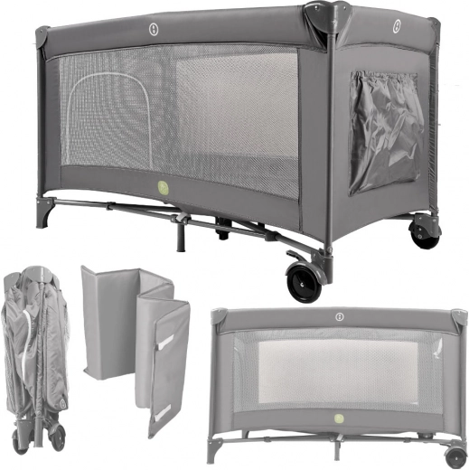 Reisebett für Kinder 60 × 120 cm mit klappbarem Rahmen und Matratze
