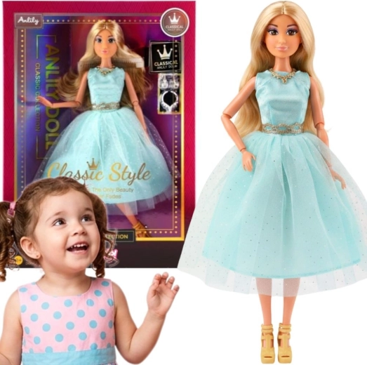 Woopie Royal Lily Puppe im türkisfarbenen Kleid, 30 cm