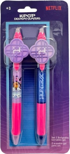 Set radierbarer Gelstifte K-Pop Demon Hunters HUNTR/X – 2 Stück