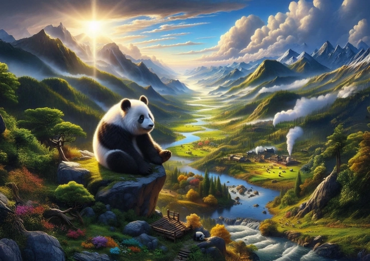 Puzzle Panda-Zuflucht 500 Teile
