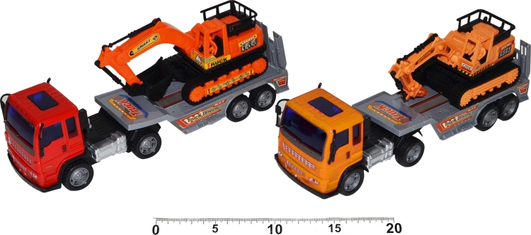 Zugmaschine mit Baufahrzeug 28 cm – 1 Stück
