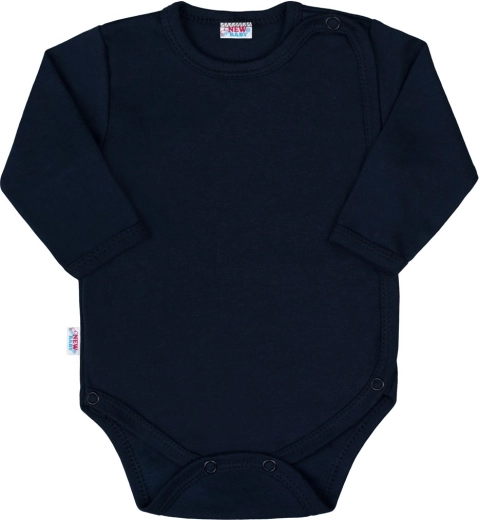 Baby-Body mit durchgehender Druckknopfleiste New Baby Classic II dunkelblau