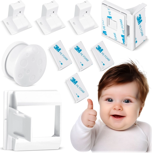 Magnetische Kindersicherungen für Schränke RICOKIDS, Set mit 4 Stück