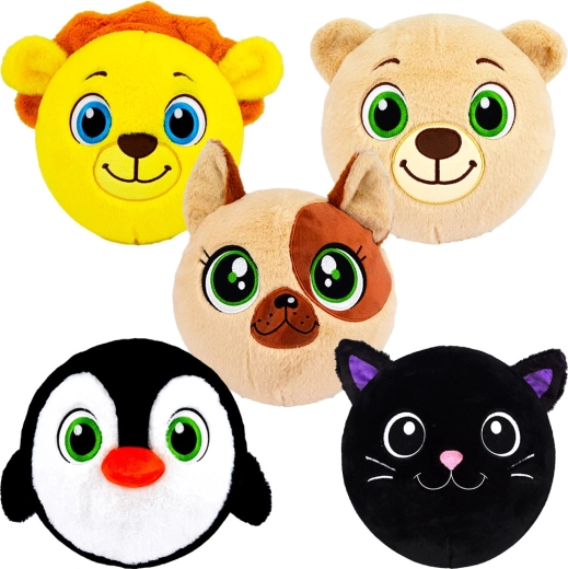 Aufblasbarer Plüschball mit Tiermotiv 15 cm – 1 Stück