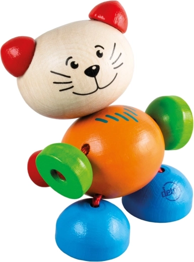 Detoa Holz-Kätzchen an Gummiband