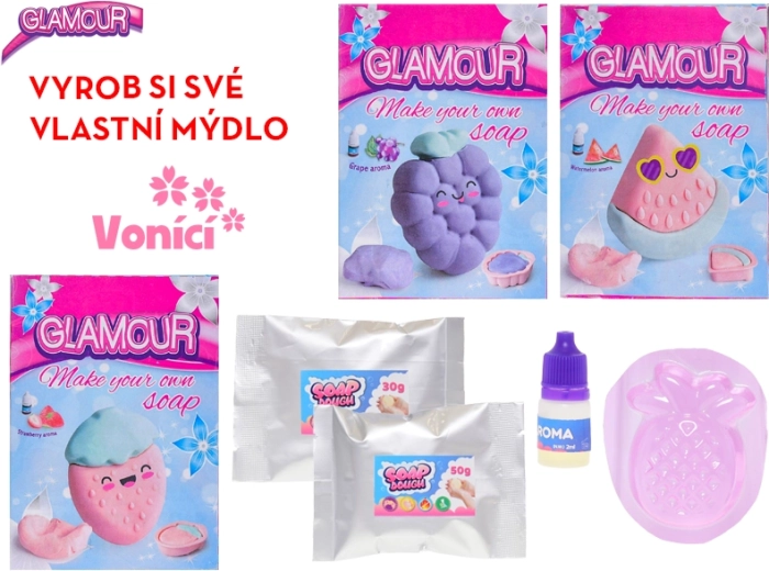 Glamour Kreativmasse zur Herstellung von duftender Seife für Kinder