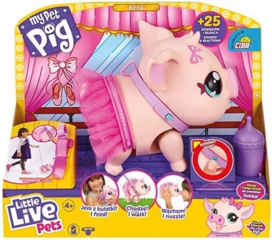 Interaktives Ferkel Bella Little Live Pets an der Leine