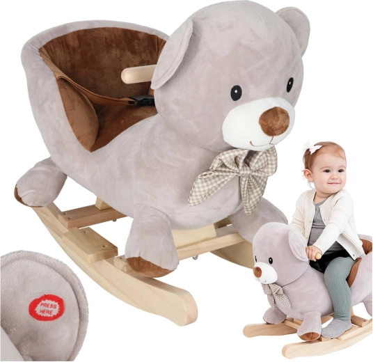 Plüsch-Schaukelbär mit Sitz und Geräuschen