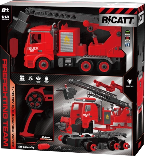 R/C Bausatz Feuerwehrfahrzeug 1:18, 74 Teile