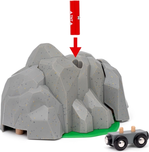 Explodierender Berg legt geheimen Tunnel frei