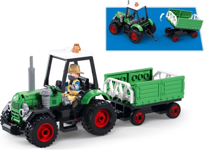 Traktor mit Anhänger für das Spielen auf dem Bauernhof