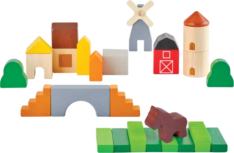 PlanToys Holzbausteine für das Landleben (Country Blocks)