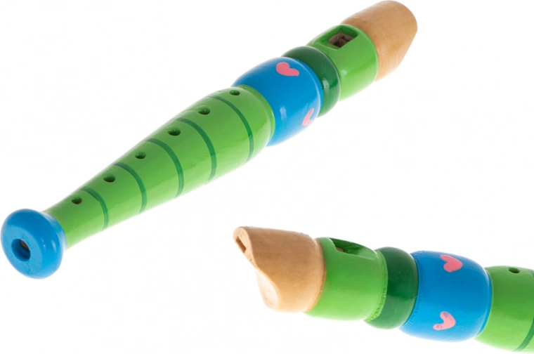 Einfaches Holzinstrument Flöte für den Musikunterricht