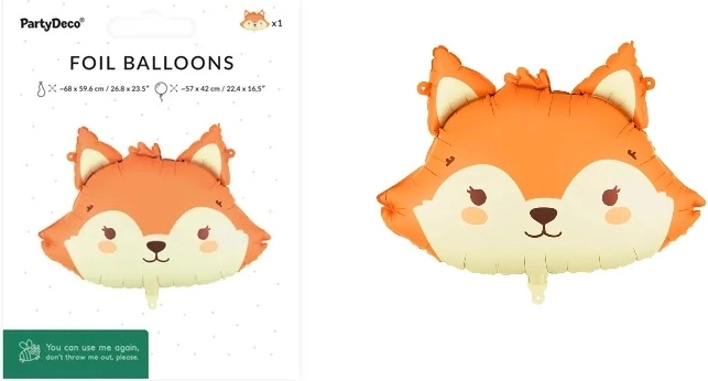 Folienballon Fuchs 57 × 42 cm Mix