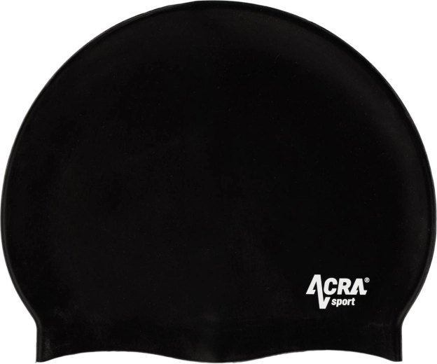 Silikon-Schwimmkappe ACRA sport schwarz – 1 Stück