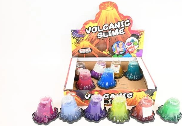 Slime Wulkan Kinder-Slime mit Vulkan-Effekt (Display 12 Stk.)