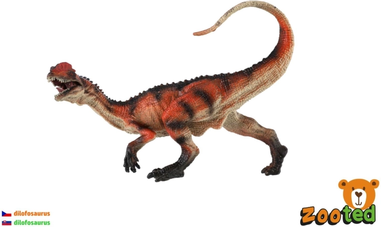Dilophosaurus-Dinosaurier aus Kunststoff 15 cm