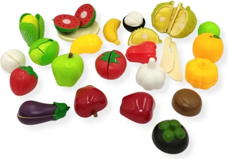 Schneide-Obst und -Gemüse für ein realistisches Spiel