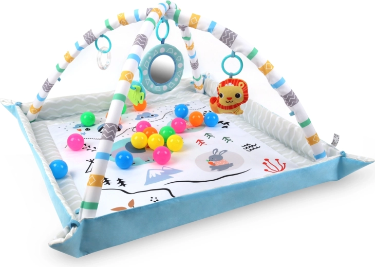 2-in-1: Laufgitter und Spielmatte mit Spielbögen