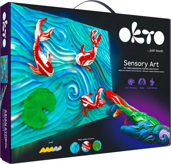 Kreativset OKTO SENSOTY ART Koi-Karpfen 30 × 40 cm