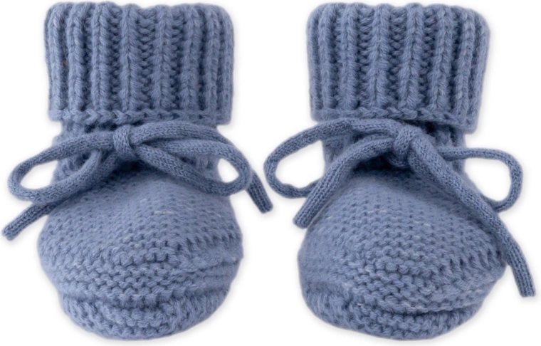 Lodger Merino gestrickte Babyschuhe Stone (6–12 Monate)