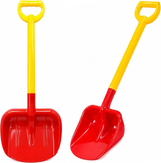 Große Kindersandschaufel 63 cm rot-gelb