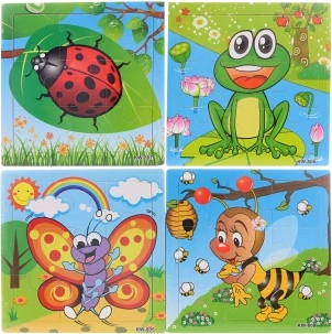 Holzpuzzle Tiere, 9 Teile