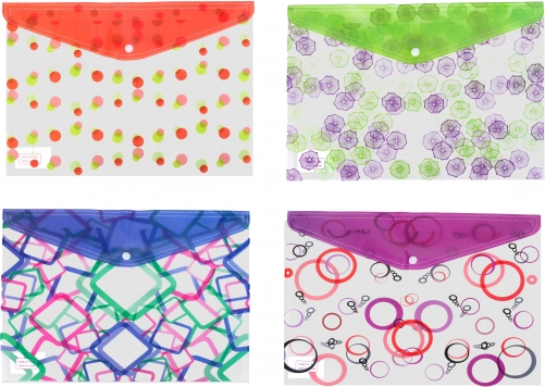 Mappe mit Druckknopf 35x25 cm