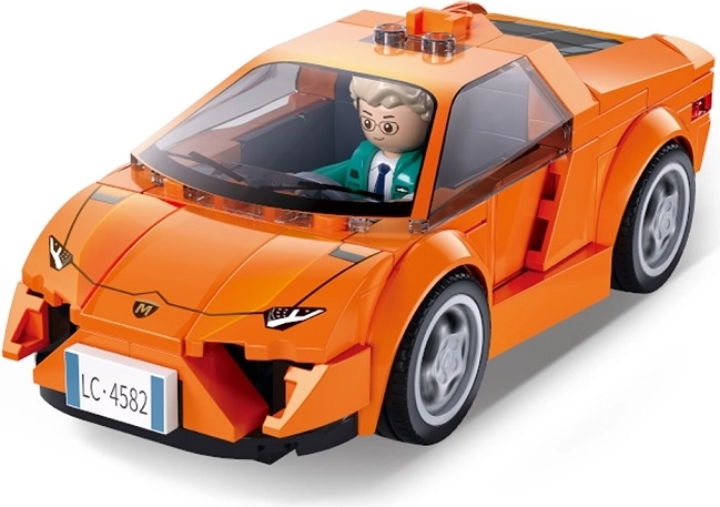 Sluban Metropolis orangefarbenes Rennwagen-Modell