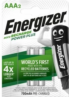 Energizer Power Plus AAA wiederaufladbare Batterien 700 mAh, 1,2 V (2 Stk.)