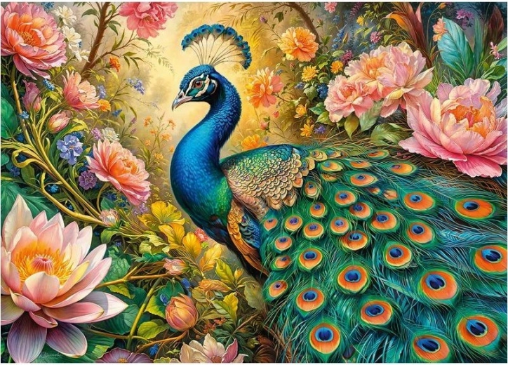 Puzzle Pfau im Paradies 1000 Teile