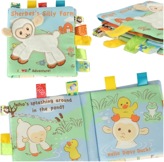 Kinder-Sinnesbuch mit Schaf und Labels