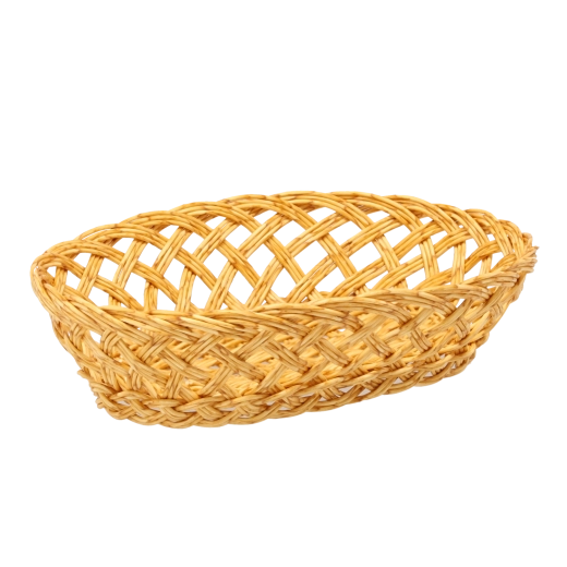 Ovaler Kunststoffkorb 26 × 19 × 8 cm – braun