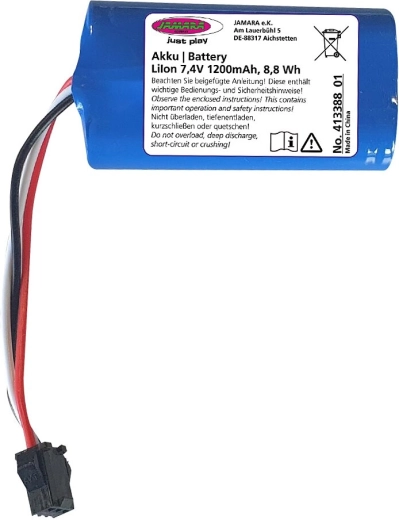 Li-Ionen-Akku Jamara für den Bagger Volvo EC160E, 7,4 V, 1200 mAh